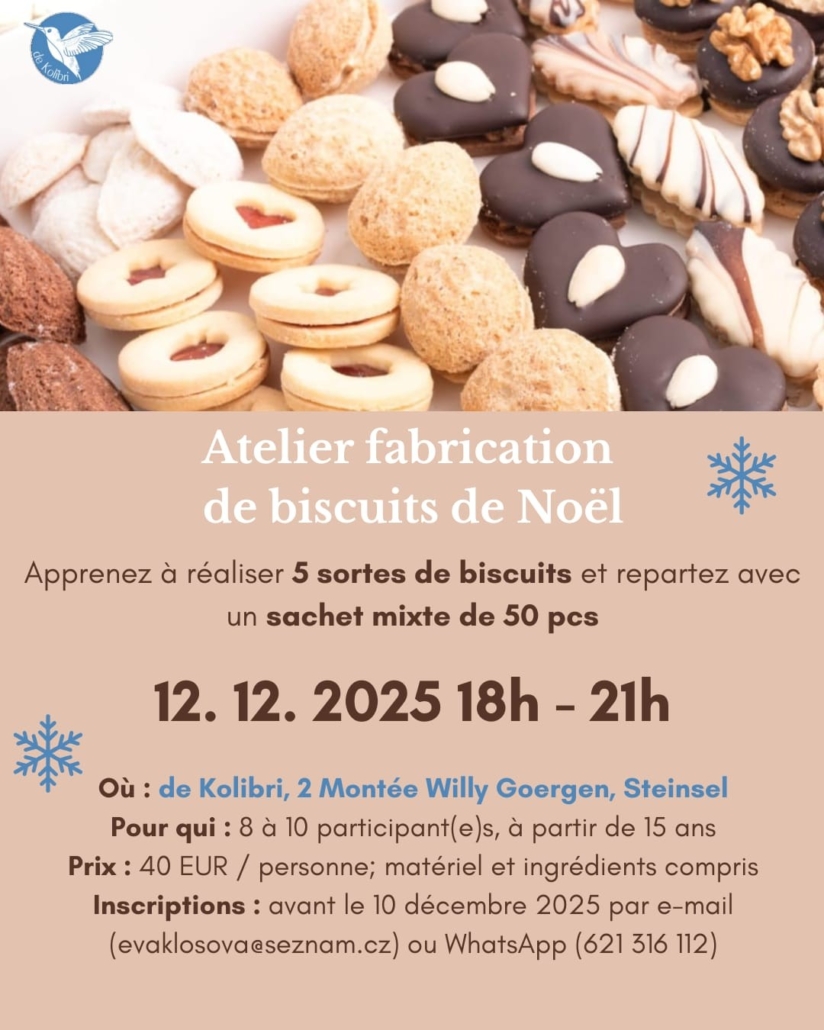 Atelier fabrication de biscuits de Noël