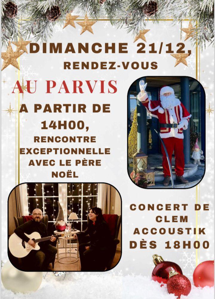 Santa Claus and a concert by Clem Acoustik