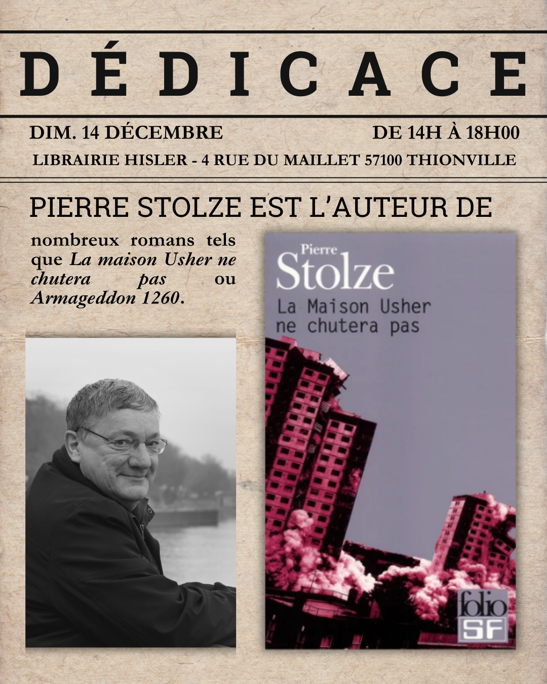 Dédicace Pierre Stolze